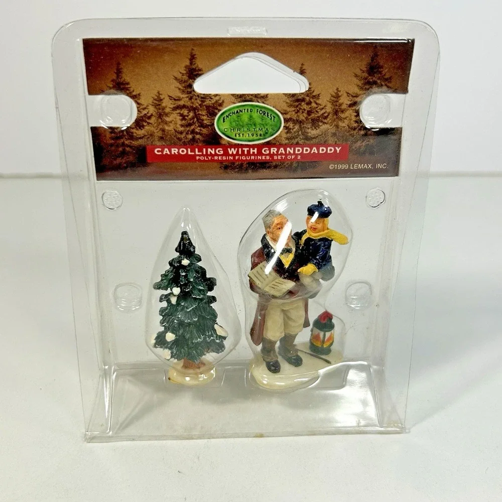 Lemax‎ Carole Towne Christmas Village Figure 2001 - Carolling with Granddaddy